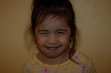 Hailey immitating mommy.JPG