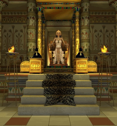EgyptianQueenonThrone.gif